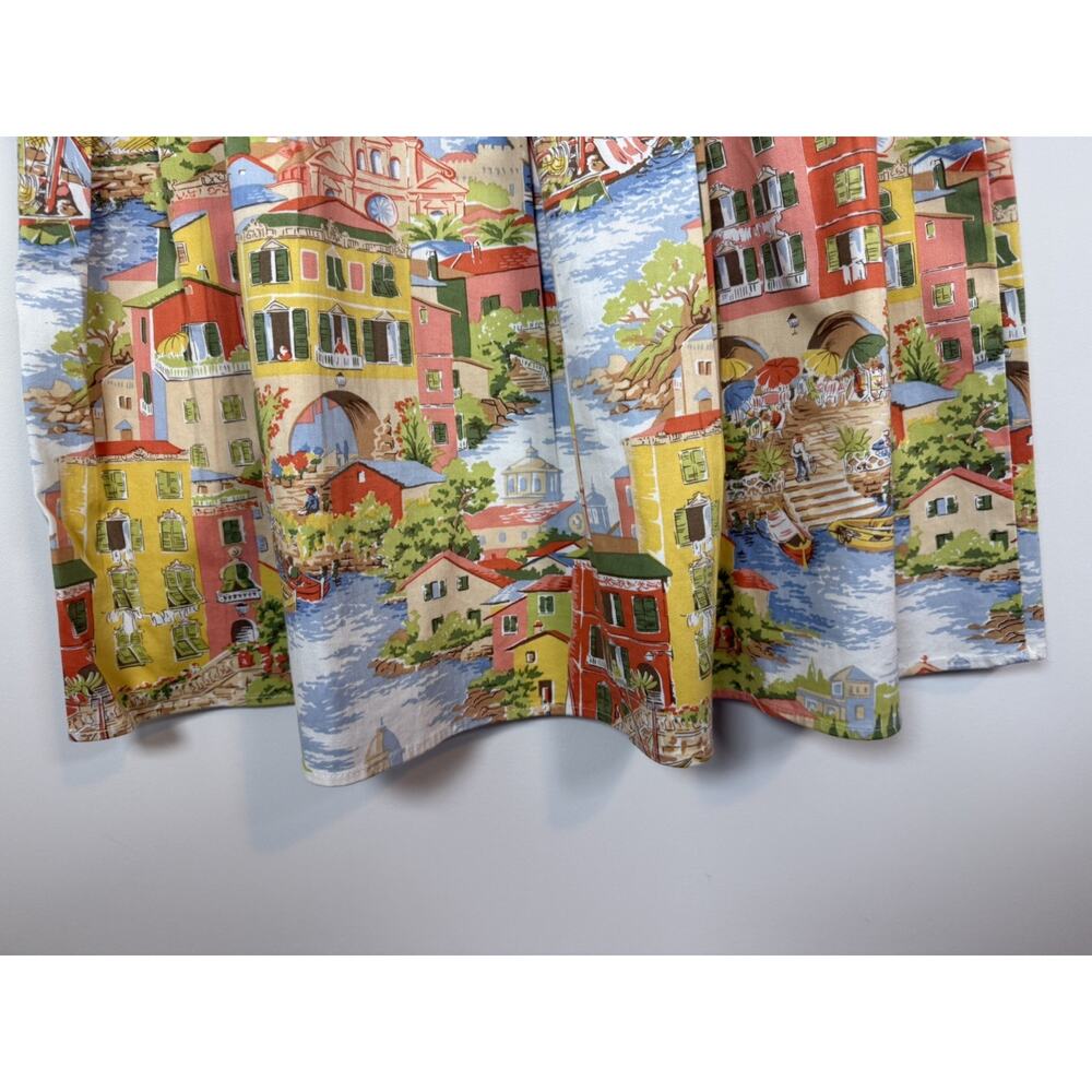 Beebop & Wally Pleated Coastal Europe Skirt Women's Size Large Retro Beachy - Picture 7 of 11